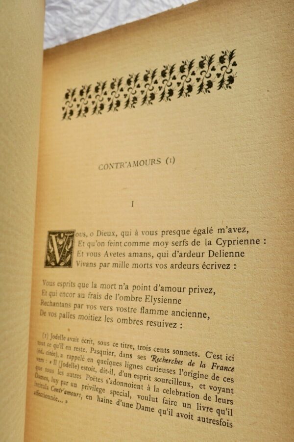 JODELLE, Estienne LES AMOURS ET AUTRES POESIES + dédicace – Image 5