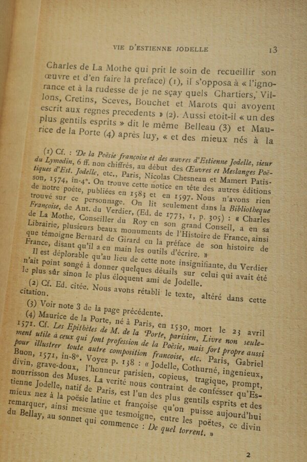 JODELLE, Estienne LES AMOURS ET AUTRES POESIES + dédicace – Image 9