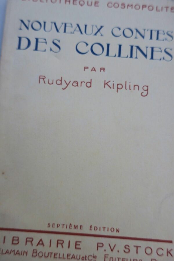 KIPLING RUDYARD NOUVEAUX CONTES DES COLLINES