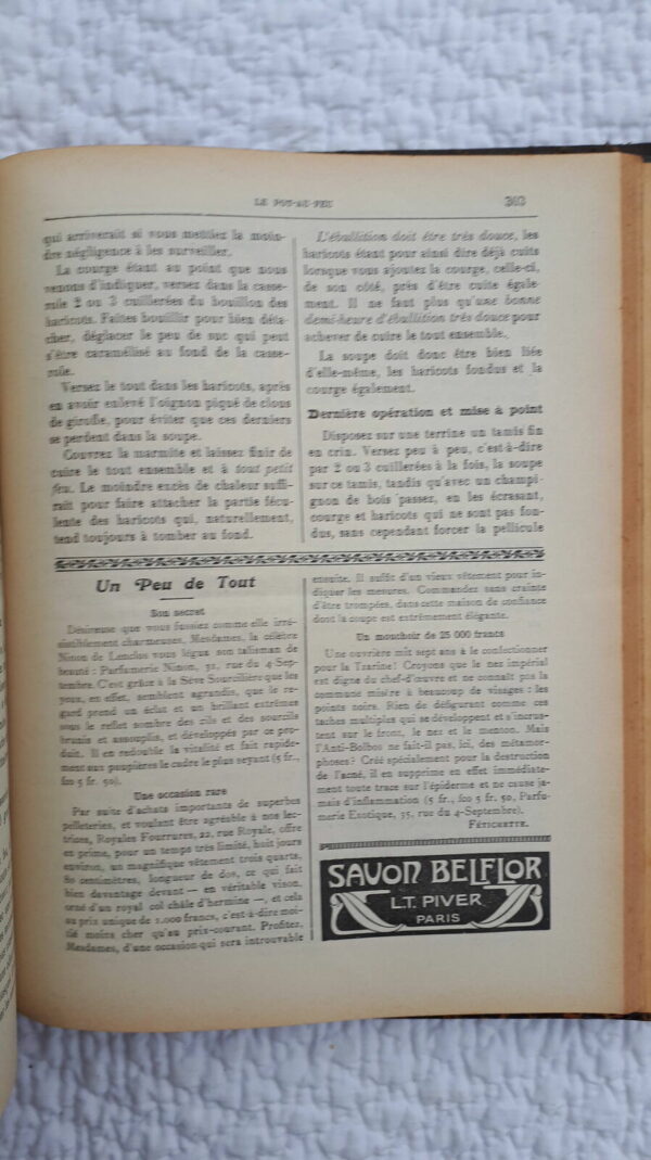 LE POT AU FEU. journal de cuisine pratique et d'économie domestique 1908-09 – Image 4