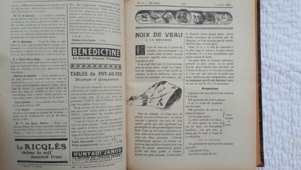 LE POT AU FEU. journal de cuisine pratique et d'économie domestique 1908-09