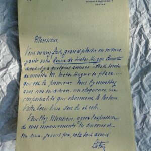La Force lettre autographe