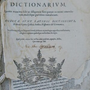 Latin dictionnaire Ambrosii Calepini dictionarium  XVII ème