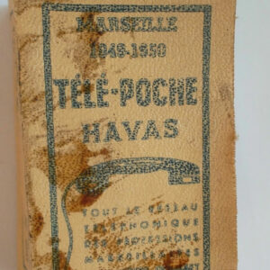 Marseille 1949-1950 tele poche HAVAS  42 x 72 mm  minuscule