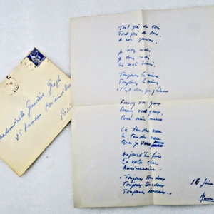 Maurice DRUON lettre autographes signée