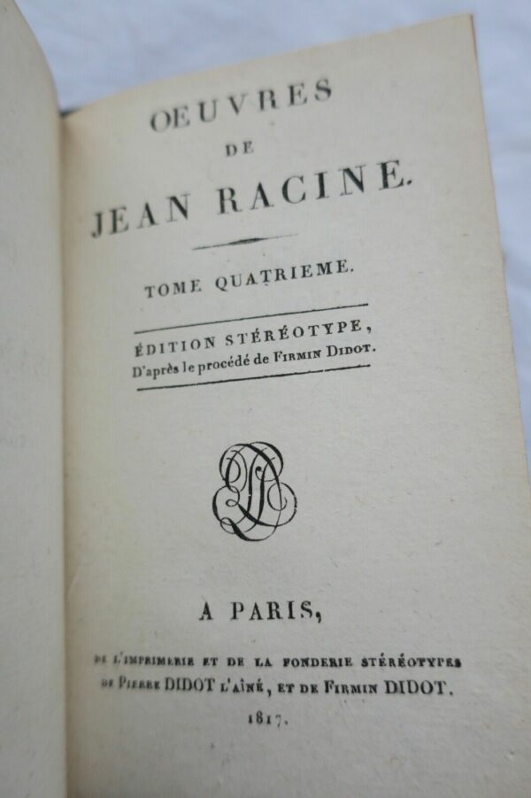 RACINE (Jean) Oeuvres de Jean Racine Didot-1817 mini – Image 6