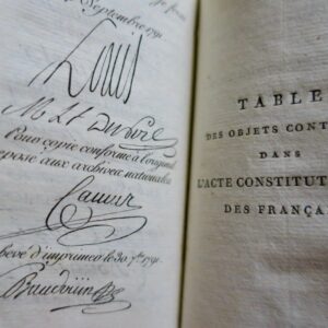 REVOLUTION La Constitution Francaise 1791