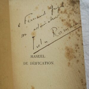 ROMAINS (Jules), Manuel de déification + dédicace
