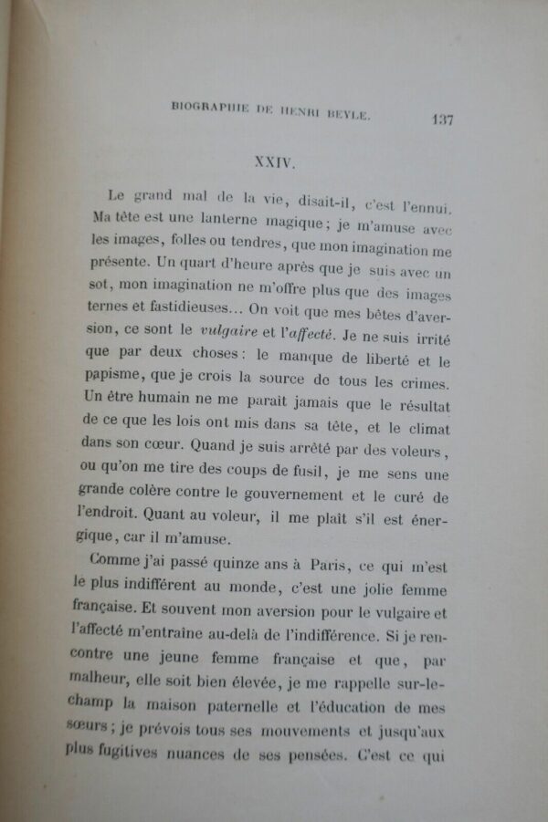 STENDHAL L'art et la vie 1868 – Image 6