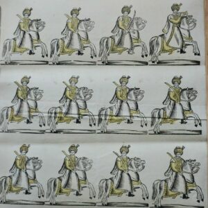 Turquie cavalerie infanterie, aquarellé