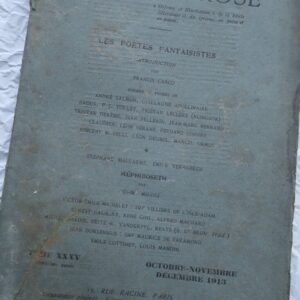 Vers et Prose 1913, octobre, novembre, décembre