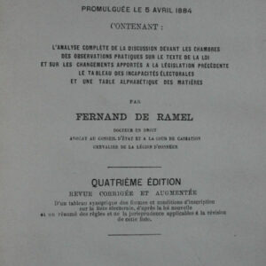 droit  COMMENTAIRE DE LA LOI SUR L'ORGANISATION MUNICIPALE 1885